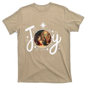 Christian Christmas Joy Jesus Nativity Scene Faith Family T-Shirt