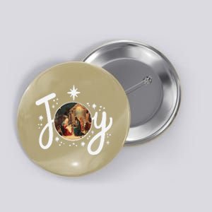 Christian Christmas Joy Jesus Nativity Scene Faith Family Button