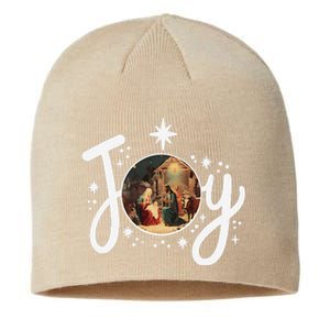 Christian Christmas Joy Jesus Nativity Scene Faith Family Sustainable Beanie