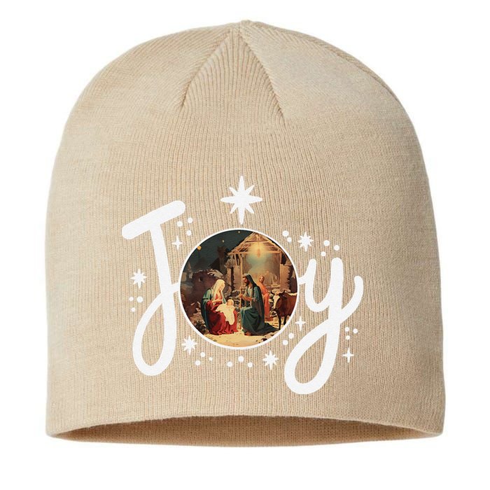 Christian Christmas Joy Jesus Nativity Scene Faith Family Sustainable Beanie