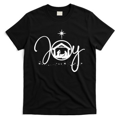 Christian Christmas Joy Jesus Nativity Scene Faith T-Shirt