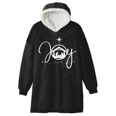 Christian Christmas Joy Jesus Nativity Scene Faith Hooded Wearable Blanket