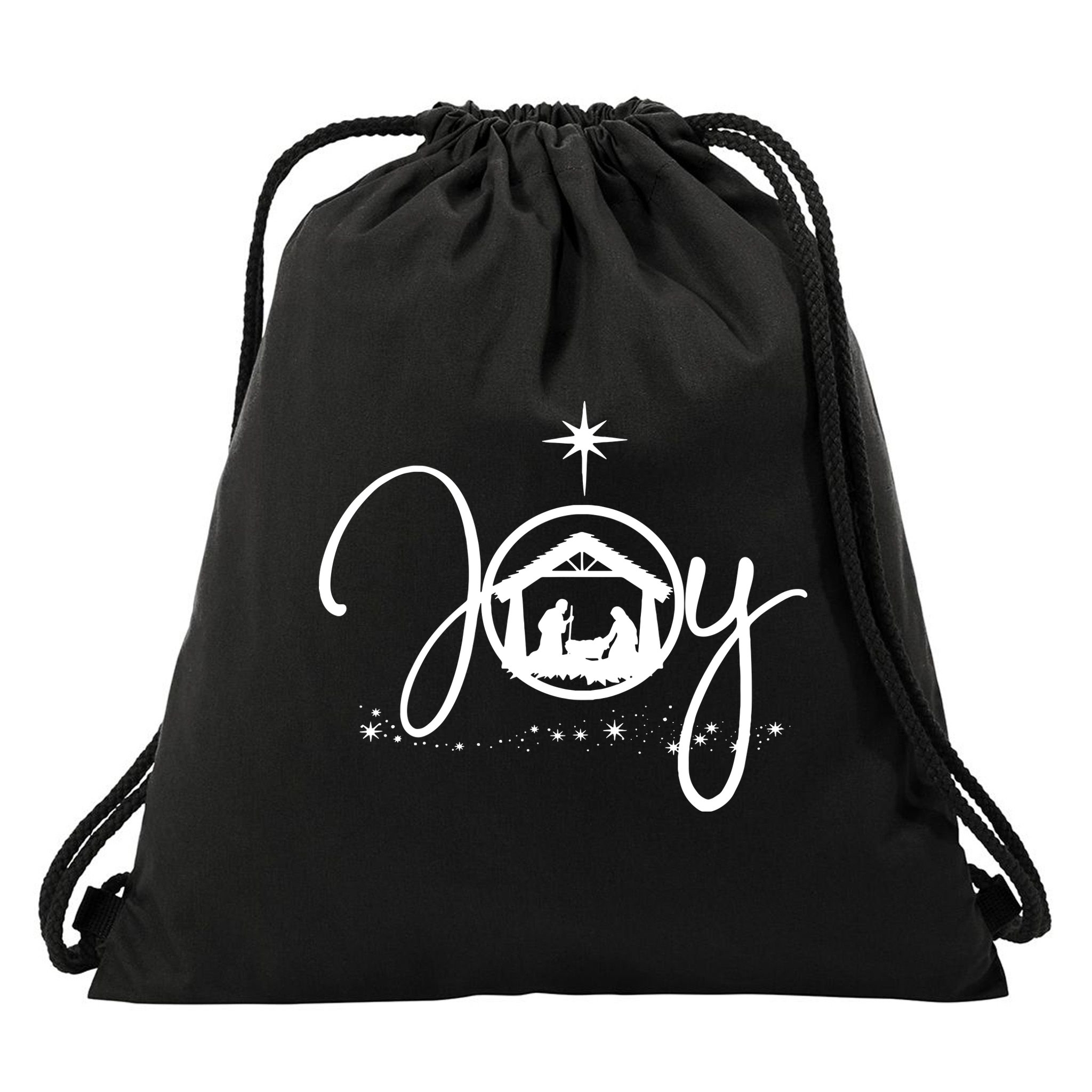 Christian Christmas Joy Jesus Nativity Scene Faith Drawstring Bag