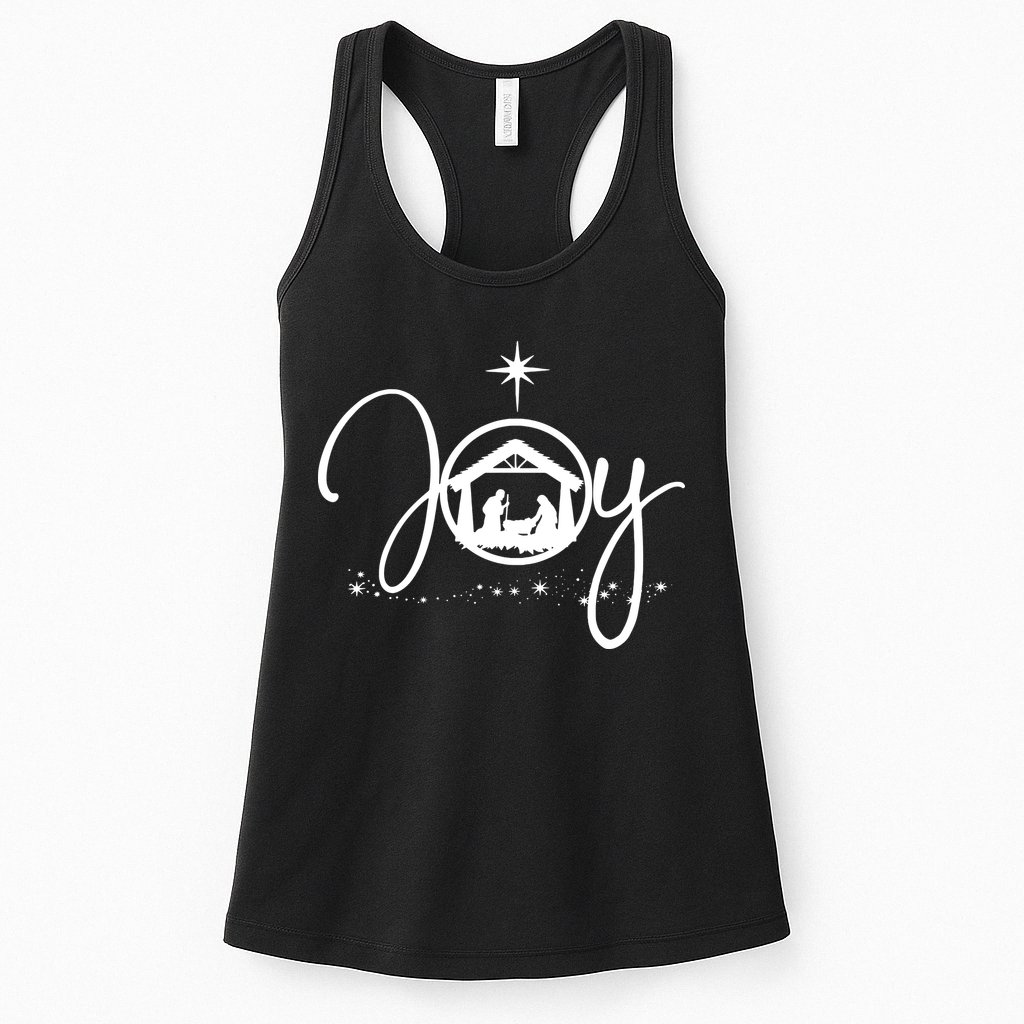 Christian Christmas Joy Jesus Nativity Scene Faith Womens Tank Top
