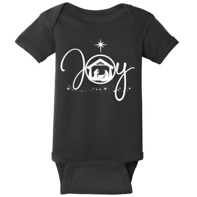 Christian Christmas Joy Jesus Nativity Scene Faith Baby Bodysuit