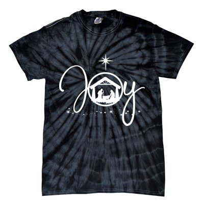 Christian Christmas Joy Jesus Nativity Scene Faith Tie-Dye T-Shirt