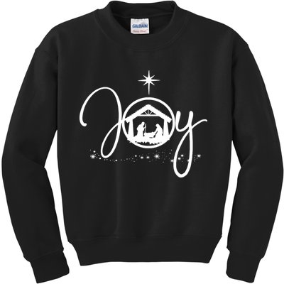 Christian Christmas Joy Jesus Nativity Scene Faith Kids Sweatshirt