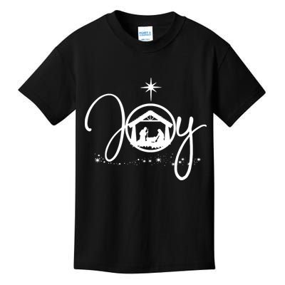 Christian Christmas Joy Jesus Nativity Scene Faith Kids T-Shirt