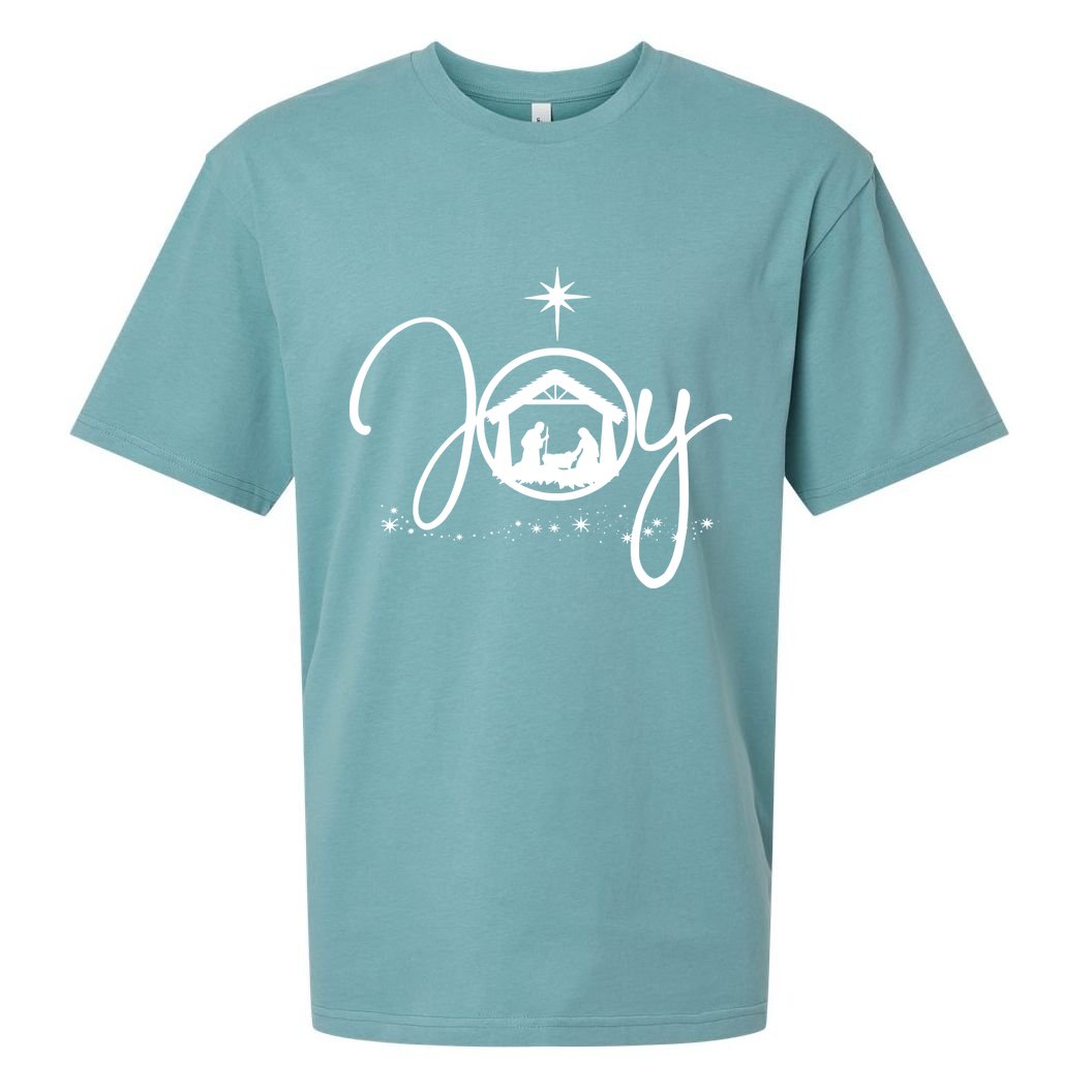Christian Christmas Joy Jesus Nativity Scene Faith Sueded Cloud Jersey T-Shirt