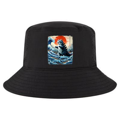 Catzilla Cat Japanese Art Funny Cat Adventure Cool Comfort Performance Bucket Hat