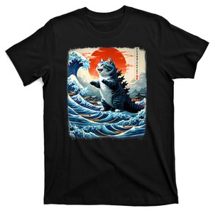 Catzilla Cat Japanese Art Funny Cat Adventure T-Shirt