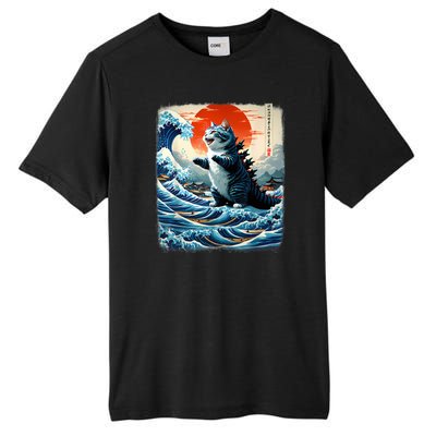 Catzilla Cat Japanese Art Funny Cat Adventure Tall Fusion ChromaSoft Performance T-Shirt