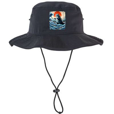 Catzilla Cat Japanese Art Funny Cat Adventure Bucket Hat