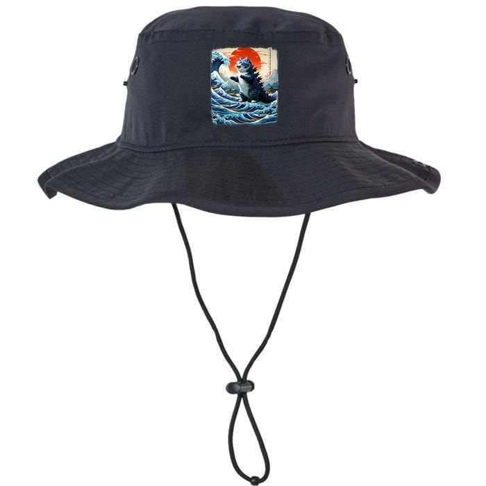 Catzilla Cat Japanese Art Funny Cat Adventure Bucket Hat