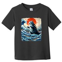 Catzilla Cat Japanese Art Funny Cat Adventure Toddler T-Shirt