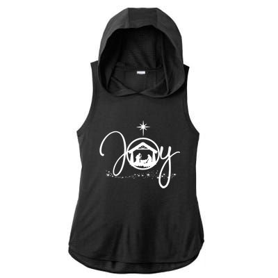 Christian Christmas Joy Jesus Nativity Scene Faith Gift TShirt Ladies PosiCharge Tri-Blend Wicking Draft Hoodie Tank