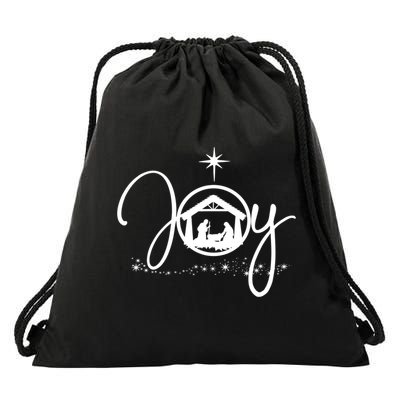 Christian Christmas Joy Jesus Nativity Scene Faith Gift TShirt Drawstring Bag