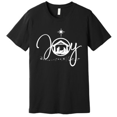 Christian Christmas Joy Jesus Nativity Scene Faith Gift TShirt Premium T-Shirt