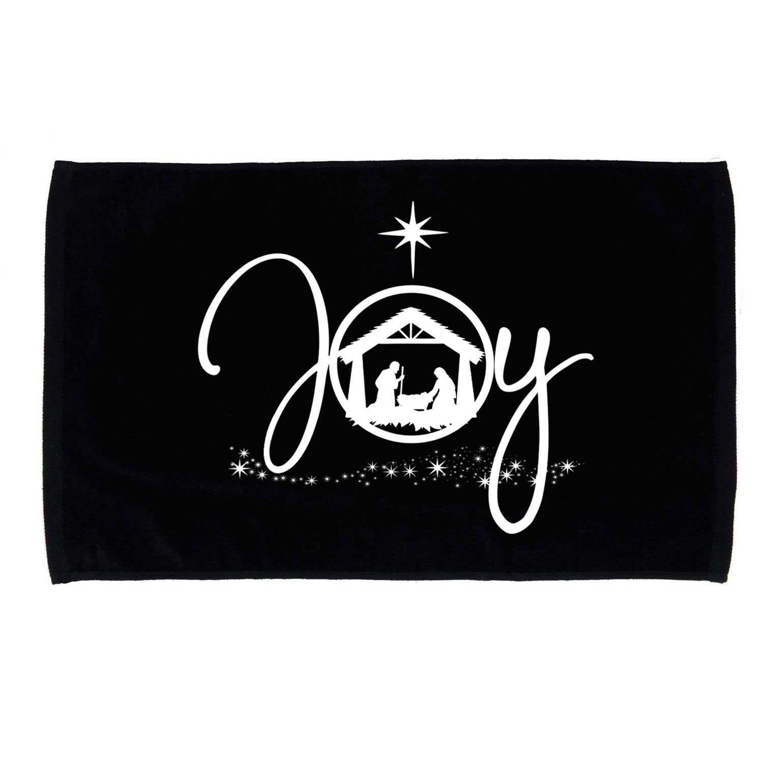 Christian Christmas Joy Jesus Nativity Scene Faith Gift TShirt Microfiber Hand Towel