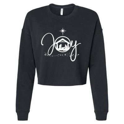 Christian Christmas Joy Jesus Nativity Scene Faith Gift TShirt Cropped Pullover Crew