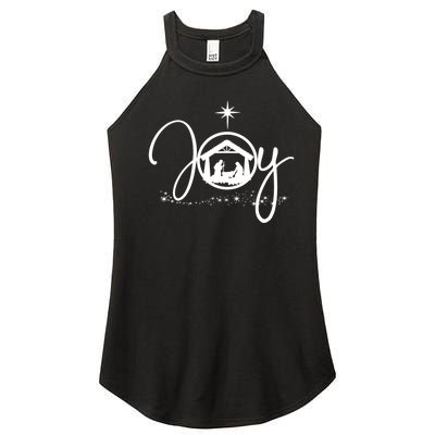 Christian Christmas Joy Jesus Nativity Scene Faith Gift TShirt Women’s Perfect Tri Rocker Tank