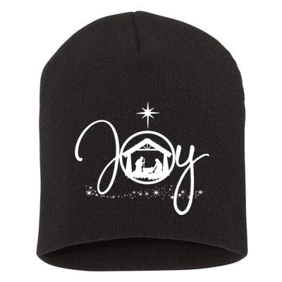 Christian Christmas Joy Jesus Nativity Scene Faith Gift TShirt Short Acrylic Beanie