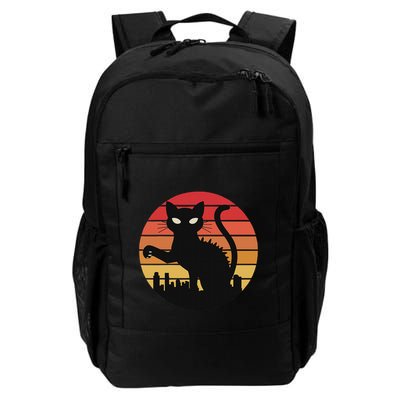 Catzilla Cat Japanese Sunset Retro Cute For Women Backpack