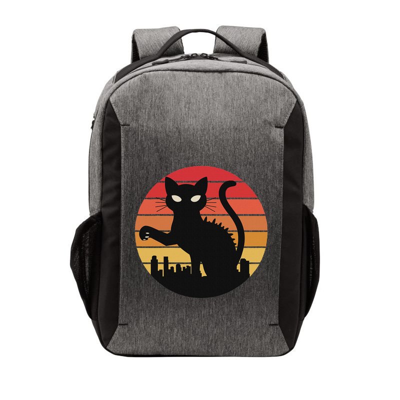 Catzilla Cat Japanese Sunset Retro Cute For Women Vector Backpack