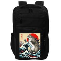 Catzilla Cat Japanese Art Funny Cat Gifts Impact Tech Backpack