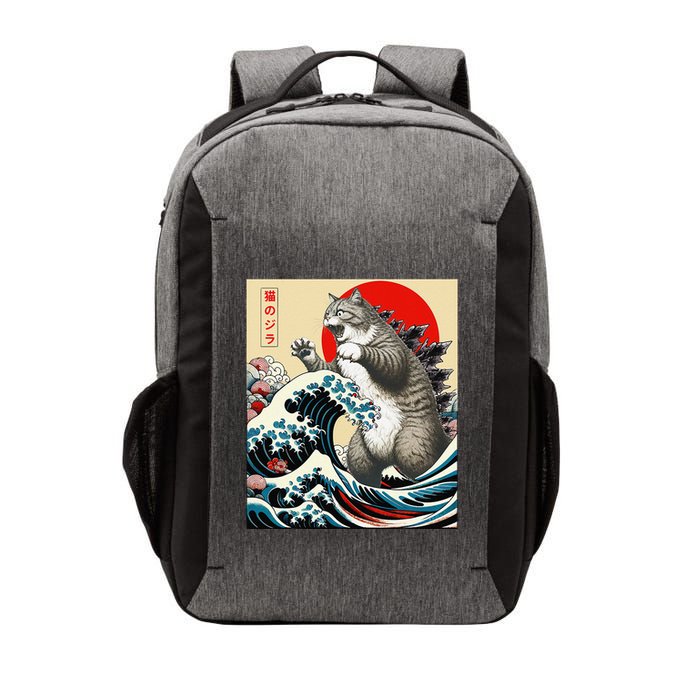 Catzilla Cat Japanese Art Funny Cat Gifts Vector Backpack