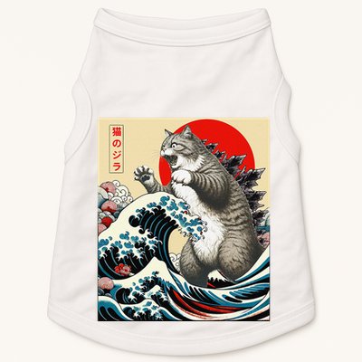 Catzilla Cat Japanese Art Funny Cat Gifts Doggie Tank