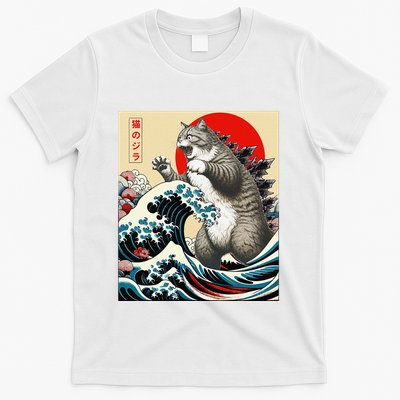 Catzilla Cat Japanese Art Funny Cat Gifts T-Shirt