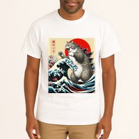 Catzilla Cat Japanese Art Funny Cat Gifts Tall T-Shirt