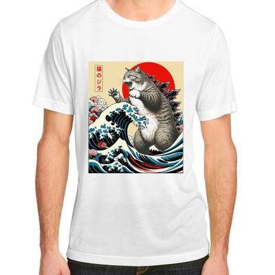 Catzilla Cat Japanese Art Funny Cat Gifts Adult ChromaSoft Performance T-Shirt