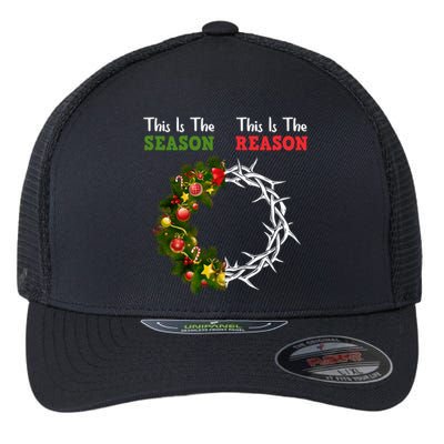 Christian Christmas Jesus Is The Reason For The Season Gift Flexfit Unipanel Trucker Cap