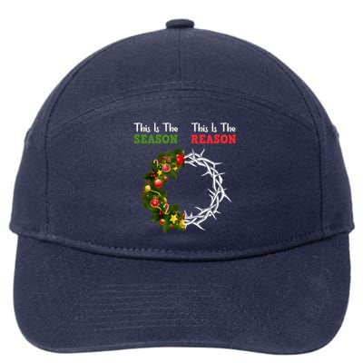 Christian Christmas Jesus Is The Reason For The Season Gift 7-Panel Snapback Hat