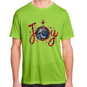 Christian Christmas Joy Jesus Nativity Scene Faith Family Adult ChromaSoft Performance T-Shirt