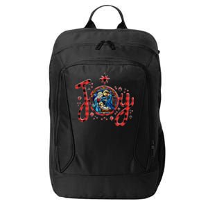 Christian Christmas Joy Jesus Nativity Scene Faith Family City Backpack