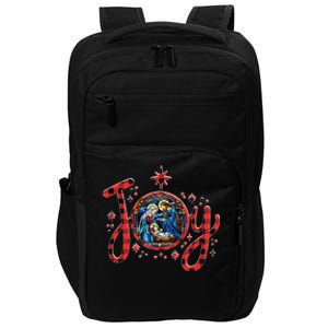 Christian Christmas Joy Jesus Nativity Scene Faith Family Impact Tech Backpack