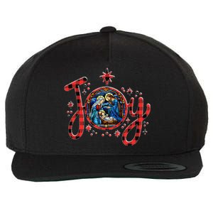 Christian Christmas Joy Jesus Nativity Scene Faith Family Wool Snapback Cap