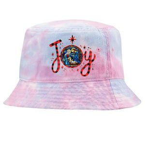 Christian Christmas Joy Jesus Nativity Scene Faith Family Tie-Dyed Bucket Hat