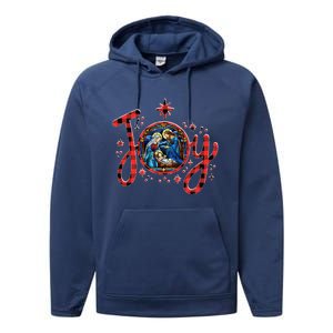 Christian Christmas Joy Jesus Nativity Scene Faith Family Performance Fleece Hoodie