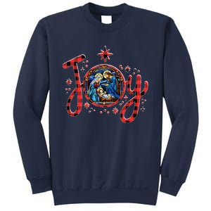 Christian Christmas Joy Jesus Nativity Scene Faith Family Sweatshirt