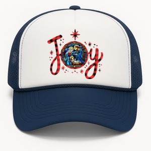 Christian Christmas Joy Jesus Nativity Scene Faith Family Trucker Hat