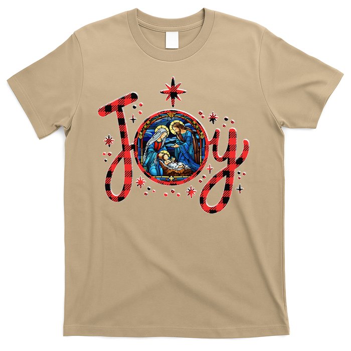 Christian Christmas Joy Jesus Nativity Scene Faith Family T-Shirt