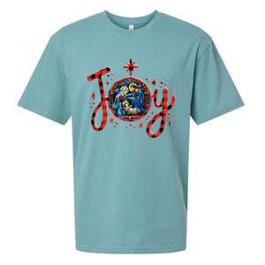 Christian Christmas Joy Jesus Nativity Scene Faith Family Sueded Cloud Jersey T-Shirt