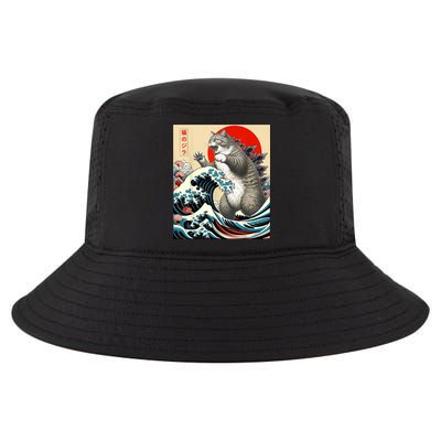 Catzilla Cat Japanese Art Funny Cat Cool Comfort Performance Bucket Hat