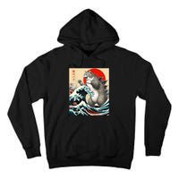 Catzilla Cat Japanese Art Funny Cat Tall Hoodie