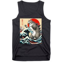 Catzilla Cat Japanese Art Funny Cat Tank Top