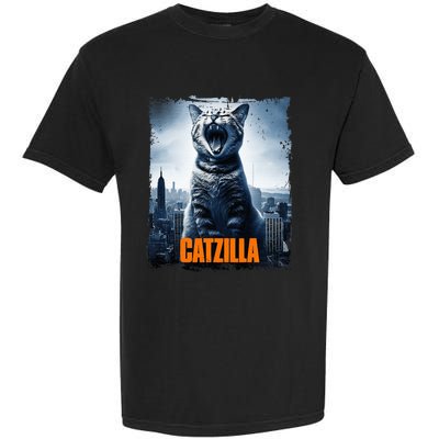 Catzilla Cat Japanese Art Funny Cat Garment-Dyed Heavyweight T-Shirt